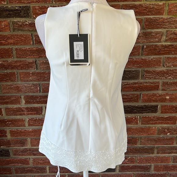 Chiara Boni La Petite Robe Aidys Paillette-Embroidered Top Size 4 NWTWF - Picture 6 of 9